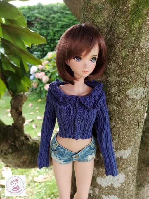 Cevennes veste col châle pour Smart Doll